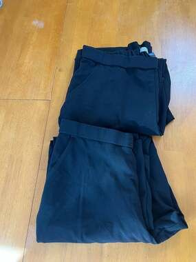 Set of 2 Dana Buchman Mid Rise Black stretchy waist dress pants with pockets